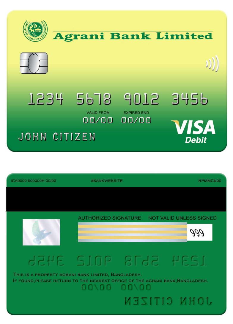 Bangladesh Agrani bank visa card